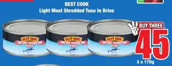 Boxer Superstores BEST COOK Light Meat Shredded Tuna In Brine offer