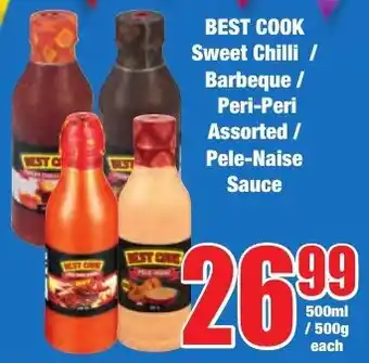 Boxer Superstores BEST COOK Sweet Chilli/ Barbeque/ Peri-Peri Assorted/ Pele-Naise Sauce offer