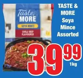Boxer Superstores TASTE & MORE Soya Mince Assorted offer