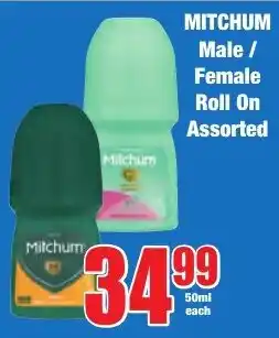 Boxer Superstores MITCHUM Male/ Female Roll On Assorted offer