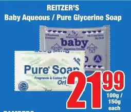 Boxer Superstores REITZER'S Baby Aqueous/ Pure Glycerine Soap offer