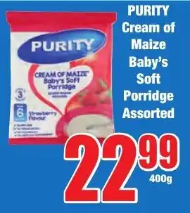 Boxer Superstores PURITY Cream of Maize Baby's Soft Porridge Assorted offer