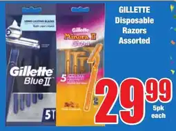 Boxer Superstores GILLETTE Disposable Razors Assorted offer