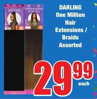 Boxer Superstores DARLING One Million Hair Extensions/ Braids Assorted offer