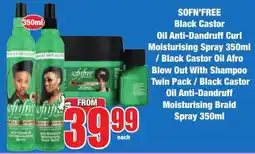 Boxer Superstores SOFN'FREE Black Castor Oil Anti-Dandruff Curl Moisturising Spray/ Black Castor Oil Anti-Dandruff Moisturising Braid Spray offer