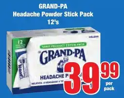 Boxer Superstores GRAND-PA Headache Powder Stick Pack offer