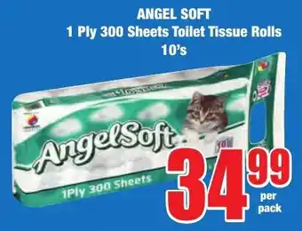 Boxer Superstores ANGEL SOFT 1 Ply 300 Sheets Toilet Tissue Rolls offer