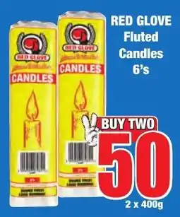 Boxer Superstores RED GLOVE Fluted Candles offer