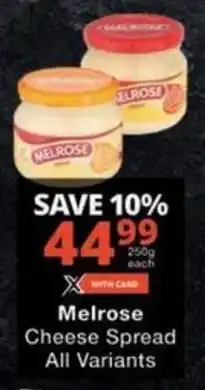 Checkers Hyper Melrose Cheese Spread All Variants offer