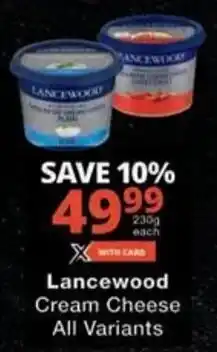 Checkers Hyper Lancewood Cream Cheese All Variants offer