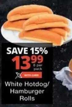 Checkers Hyper White Hotdog/ Hamburger Rolls offer