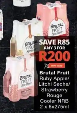 Checkers Hyper Brutal Fruit Ruby Apple/ Litchi Seche/ Strawberry Rouge Cooler NRB offer