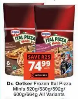 Checkers Hyper Dr. Oetker Frozen Ital Pizza Minis All Variants offer