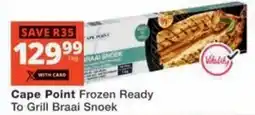 Checkers Hyper Cape Point Frozen Ready To Grill Braai Snoek offer