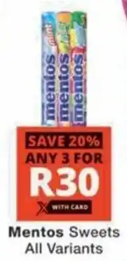 Checkers Hyper Mentos Sweets All Variants offer