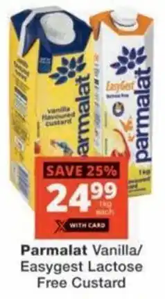 Checkers Hyper Parmalat Vanilla/ Easygest Lactose Free Custard offer