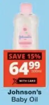 Checkers Hyper Johnson's Baby Oil offer