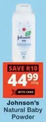 Checkers Hyper Johnson's Natural Baby Powder offer