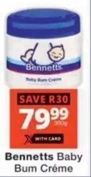 Checkers Hyper Bennetts Baby Bum Créme offer