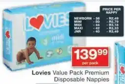 Checkers Hyper Lovies Value Pack Premium Disposable Nappies offer