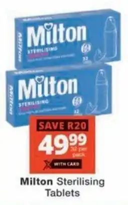 Checkers Hyper Milton Sterilising Tablets offer