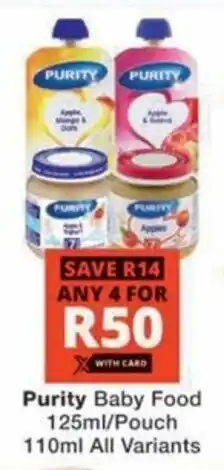 Checkers Hyper Purity Baby Food/ Pouch All Variants offer