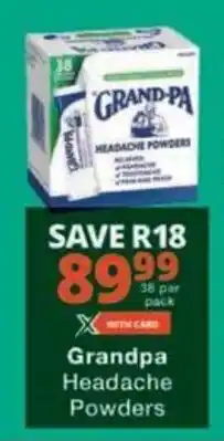 Checkers Hyper Grand-pa Headache Powders offer