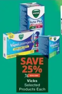 Checkers Hyper Vicks Selected Products Each offer