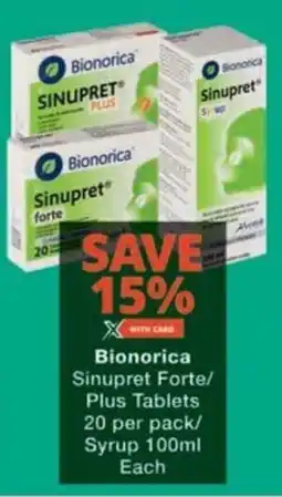 Checkers Hyper Bionorica Sinupret Forte/ Plus Tablets/ Syrup offer