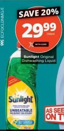 Checkers Hyper Sunlight Original Dishwashing Liquid offer
