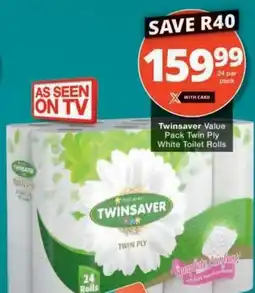 Checkers Hyper Twinsaver Value Pack Twin Ply White Toilet Rolls offer