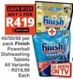 Checkers Hyper Finish Powerball Dishwashing Tablets All Variants offer