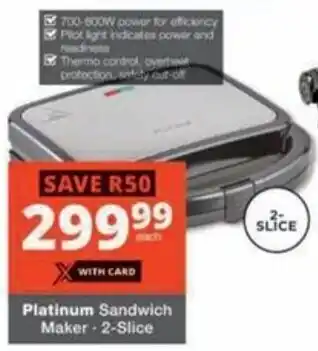 Checkers Hyper Platinum Sandwich Maker offer