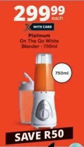 Checkers Hyper Platinum On The Go White Blender offer