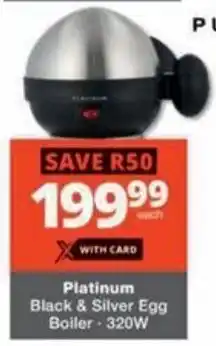 Checkers Hyper Platinum Black & Silver Egg Boiler offer