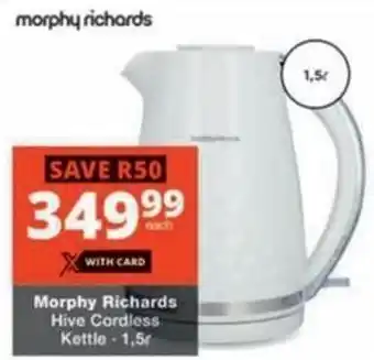 Checkers Hyper Morphy Richards Hive Cordless Kettle offer