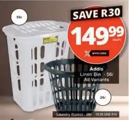 Checkers Hyper Addis Linen Bin offer
