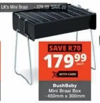 Checkers Hyper BushBaby Mini Braai Box offer