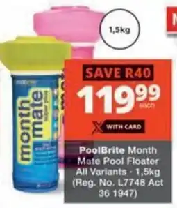 Checkers Hyper PoolBrite Month Mate Pool Floater All Variants offer