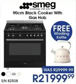 Hirsch's Smeg Black Cooker With Gas Hob offer