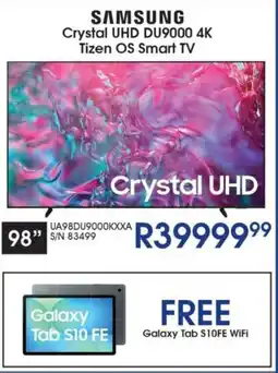 Hirsch's SAMSUNG Crystal UHD DU9000 4K Tizen OS Smart TV offer