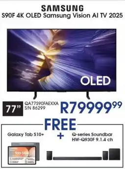 Hirsch's SAMSUNG S90F 4K OLED Samsung Vision AI TV 2025 S85F 4K OLED Samsung Vision AI TV 2025 offer