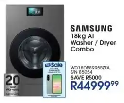 Hirsch's SAMSUNG AI Washer/ Dryer Combo offer