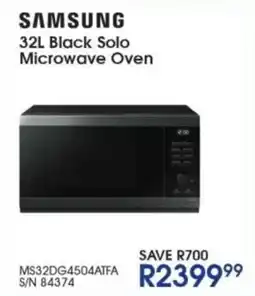 Hirsch's SAMSUNG Black Solo Microwave Oven offer