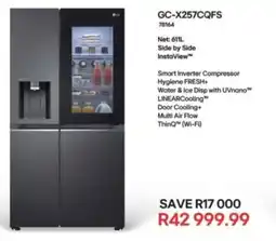 Hirsch's LG Side by Side InstaView Fridge offer