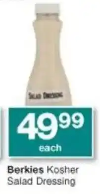 Checkers Berkies Kosher Salad Dressing offer