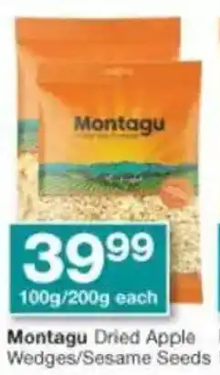 Checkers Montagu Dried Apple Wedges/ Sesame Seeds offer