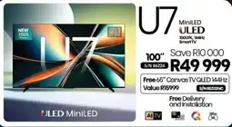 Hirsch's Hisense 100" U7 ULED MiniLED 100U7K, 144Hz Smart TV offer