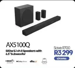 Hirsch's Hisense 580w 5.1 ch 8 Speakers with 6.5" Subwoofer offer
