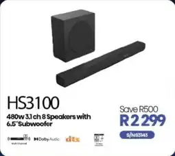 Hirsch's Hisense 480w 3.1 ch 8 Speakers with 6.5"Subwoofer offer